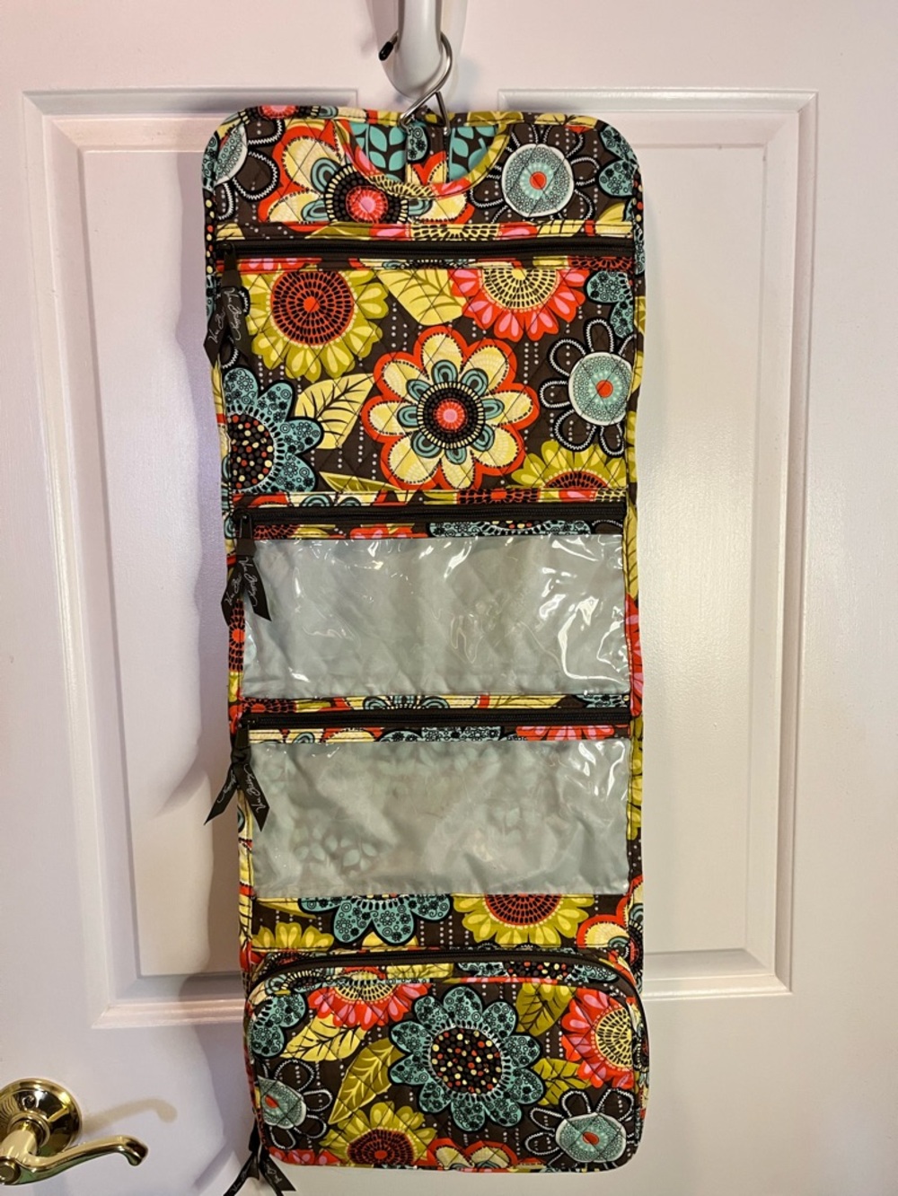 Vera Bradley Flower Shower Quilted Floral Hanging Travel Organizer - Picture 4 of 5